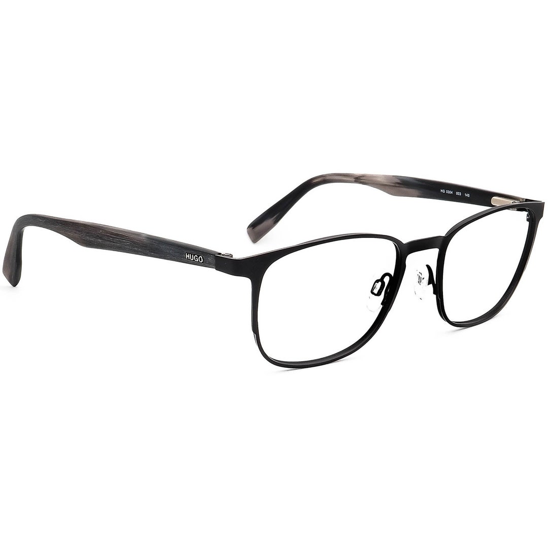 Hugo Boss Eyeglasses HG 0304 003 Matte Black/gray Horn Square - Etsy