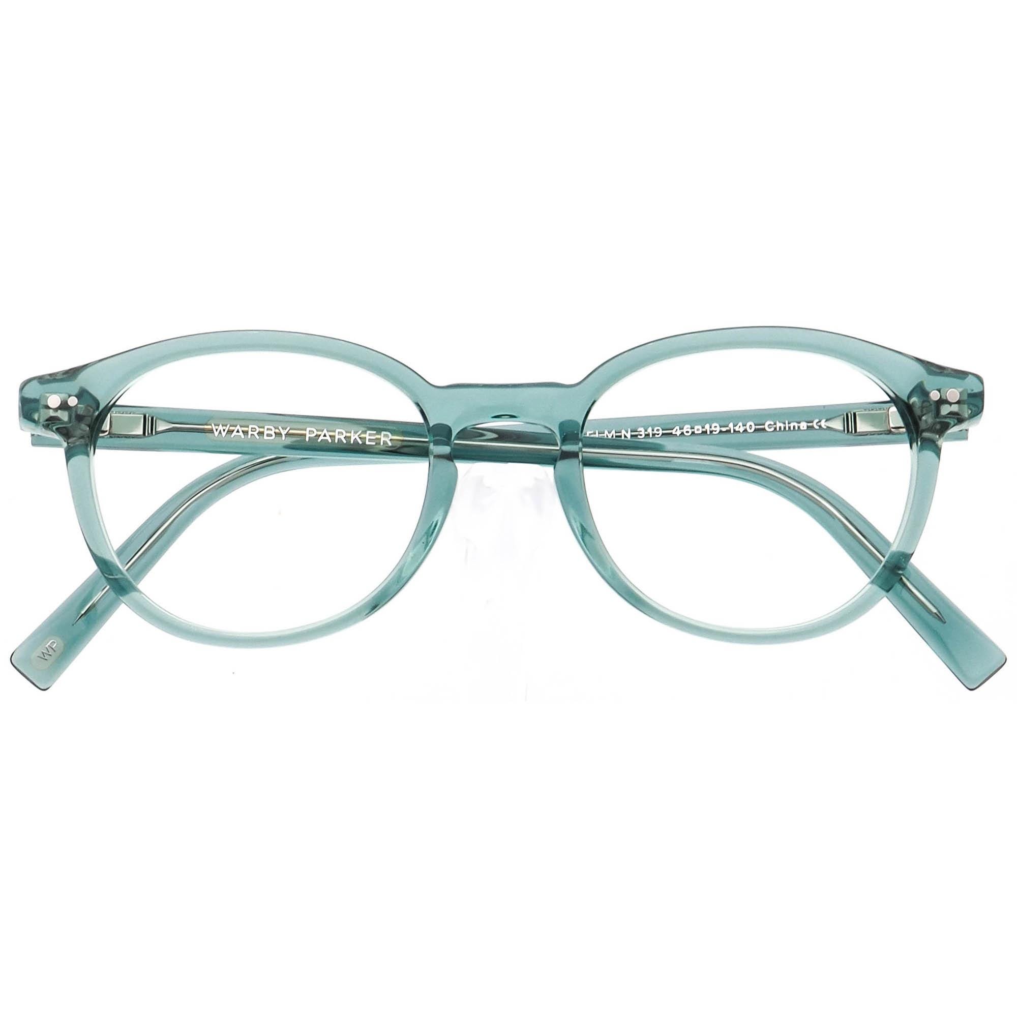 Warby Parker Transparent Frames with Teal Lenses Butler Eyeglasses in Teal Tortoise | Warby Parker main image 3