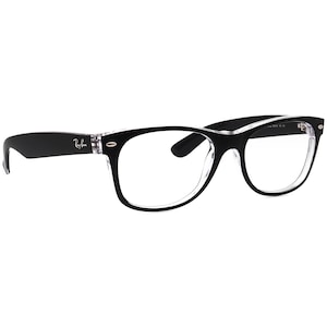 Gafas de sol Ray-Ban RB 2132 New Wayfarer 6052 Matte Black on Clear Square Italy 55 mm (solo montura) imagen 1