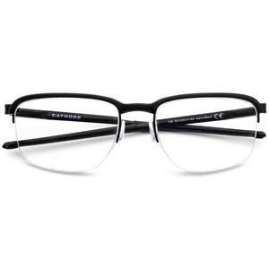 Oakley-bril voor heren OX3233-0154 Kathode satijnzwart metalen frame met halve rand 54[]18 138 afbeelding 6