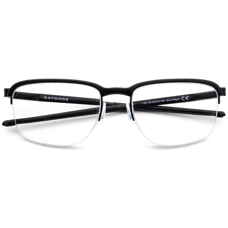 Oakley-bril voor heren OX3233-0154 Kathode satijnzwart metalen frame met halve rand 54[]18 138 afbeelding 6