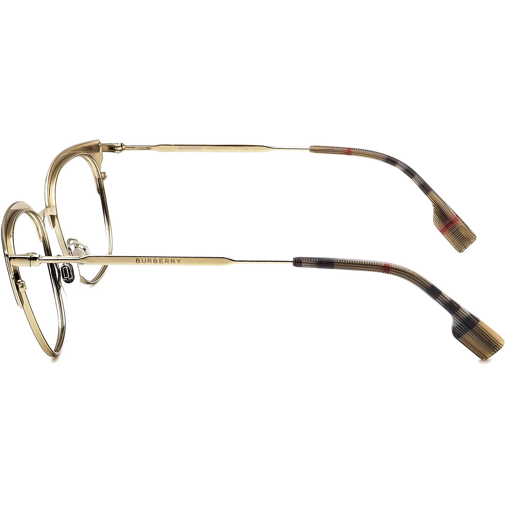 Burberry Eyeglasses B 1334 1109 Black&gold Browline Metal 