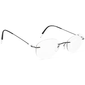 Silhouette Lunettes 5500 70 9140 Titan Noir Rimless Frame Autriche 53[]21 135