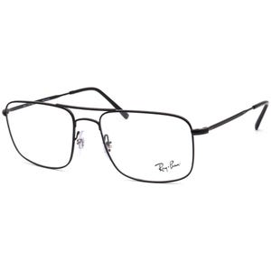 Gafas de vista Ray-Ban RB 6434 2509 con montura cuadrada de metal negro pulido, 55[]18 145 imagen 3