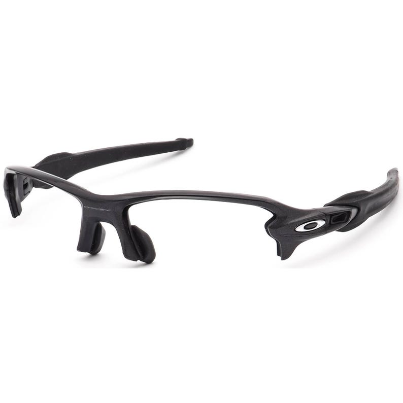 Oakley Men's Sunglasses Frame Only OO9188-60 Flak 2.0 Black/Steel Gray Half Rim 59 mm image 3