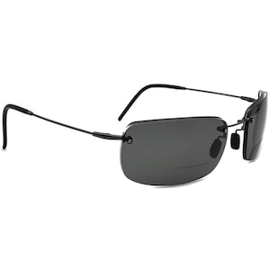 Maui Jim Sunglasses Frame Only MJ-351-02 Flexon Black Half Rim Metal Japan 64 mm