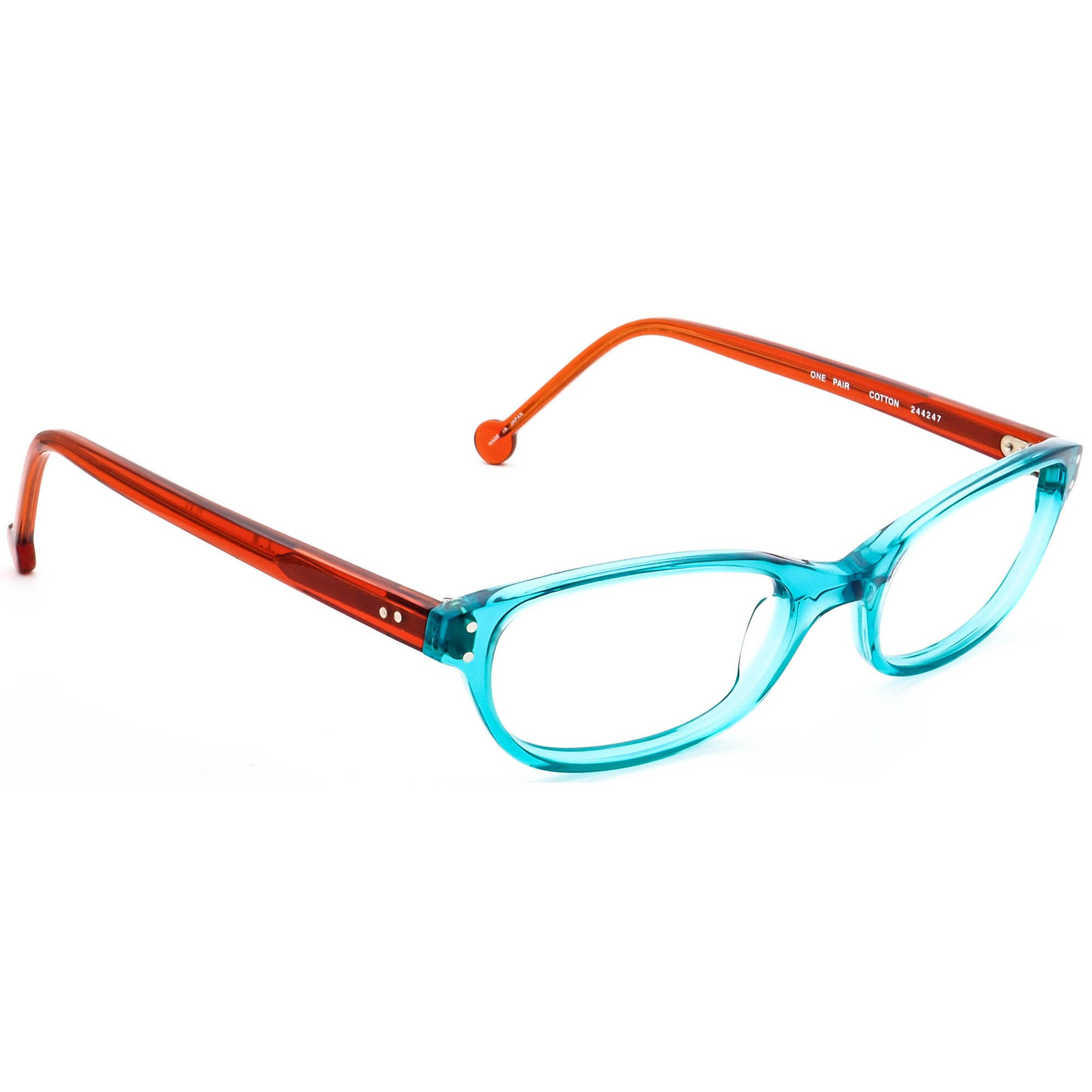la eye works眼鏡 L.a Eyeworks Eyeglasses One Pair Cotton Turquoise/brown Oval