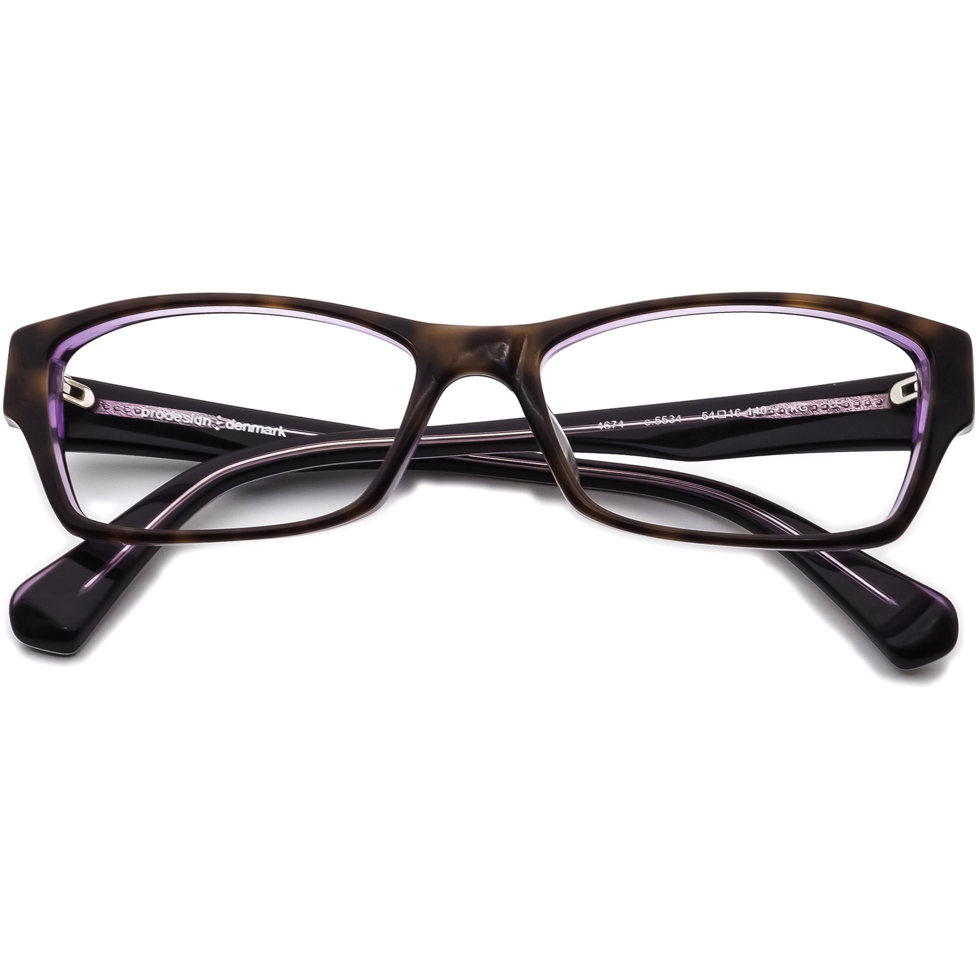 Prodesign Denmark Eyeglasses Collection 1802 c 5034 Frames Only 54-16-135 Prodesign Denmark 5618-1 C.5034 54-16-135 Tortoise/Purple  main image 3