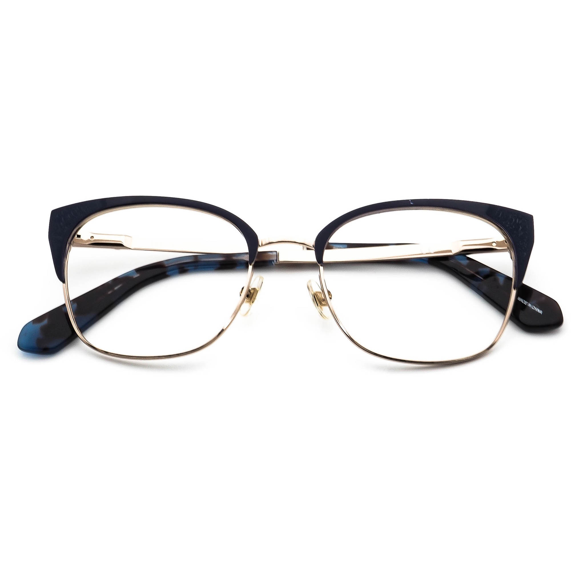 Kate Spade Eyeglasses Kalie PJP Blue/gold Browline Metal Frame - Etsy