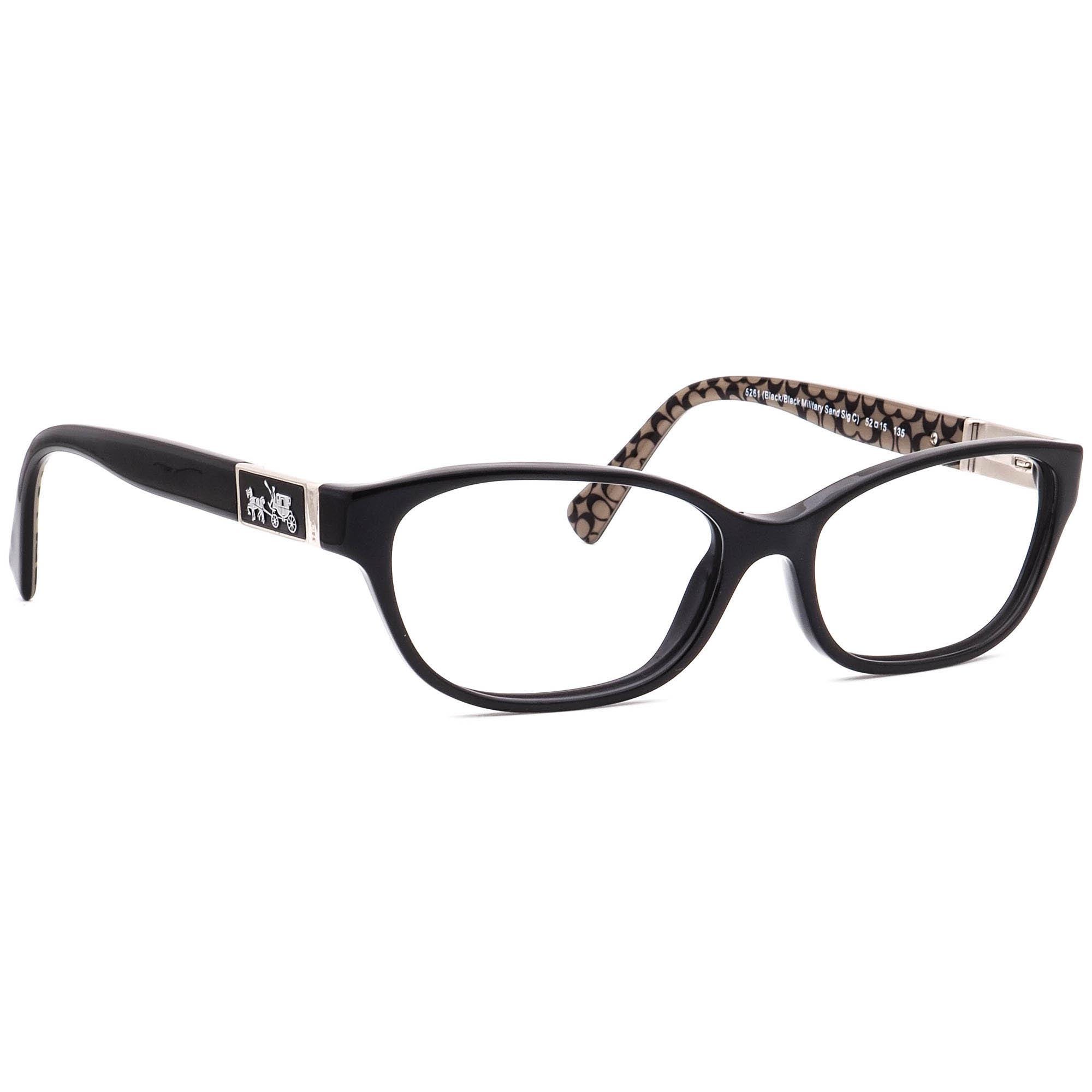 COACH Women\'s Black frames with Signature Pattern Amazon.com: COACH Eyeglasses HC 6233 U 5002 Black : Clothing  main image 4