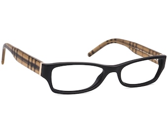 Burberry Women's Eyeglasses B 2094 3001 Plaid Black/Plaid Rectangular Frame Italy 52[]17 135