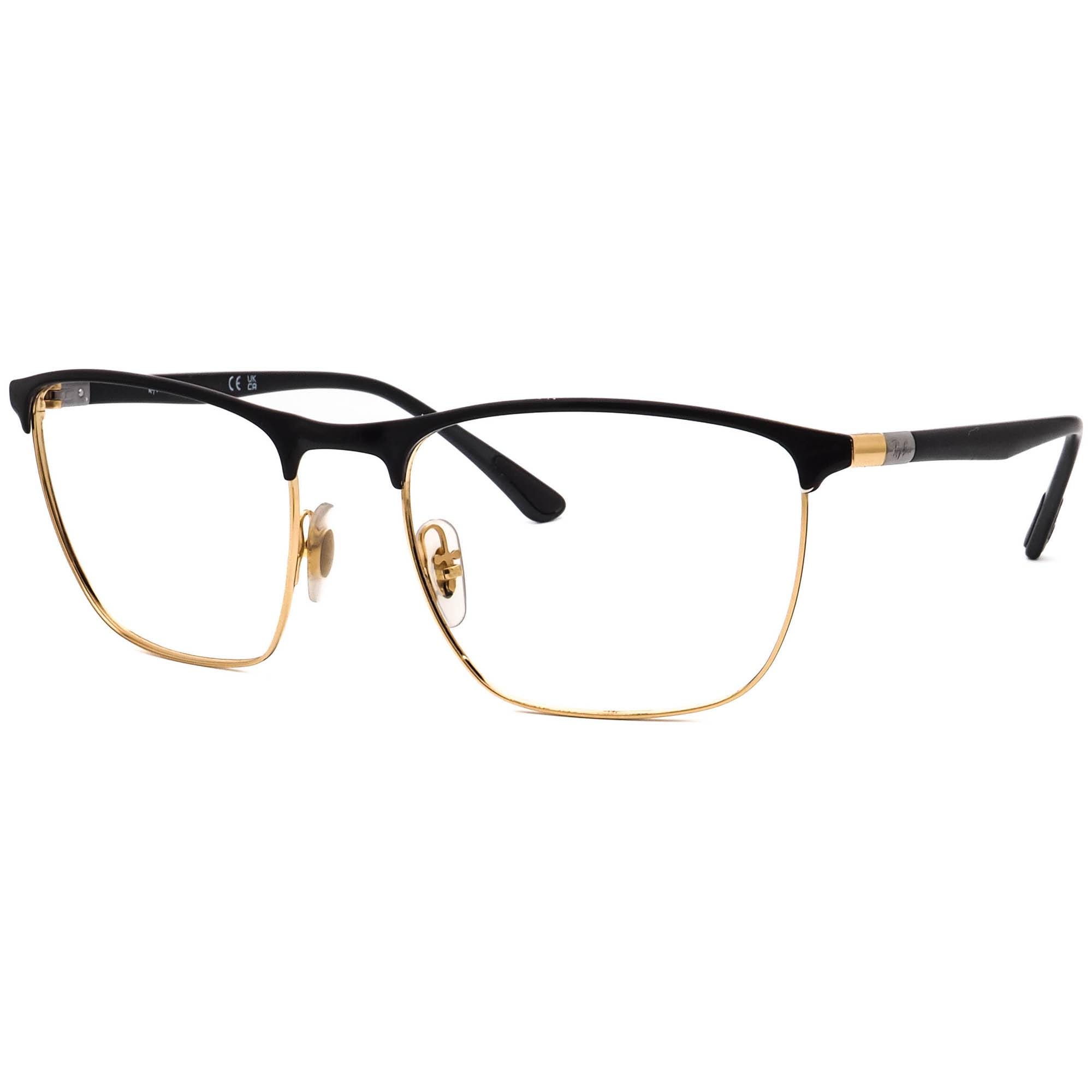 Raybn Rb3686 Ray-ban Sunglasses Frame Only RB 3686 187/32 Polished Black/gold Square ...