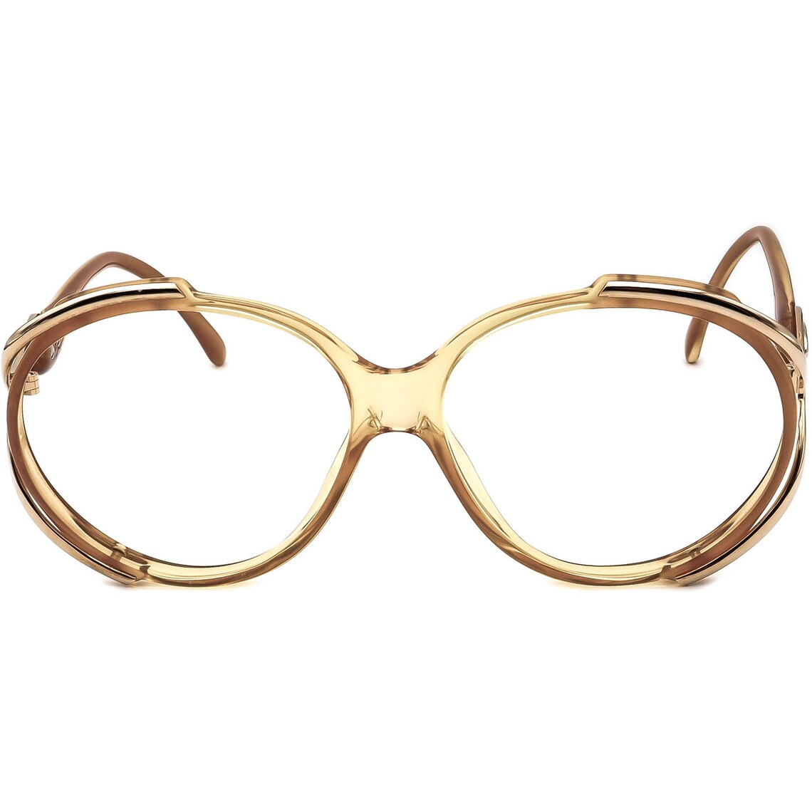 Christian Dior Vintage Eyeglasses 2189 10 Amber/gold Round Etsy