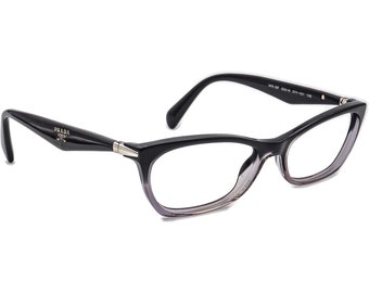 Prada Eyeglasses VPR 15P ZYY-1O1 Black Gradient Cat Eye Frame Italy 53-16 135