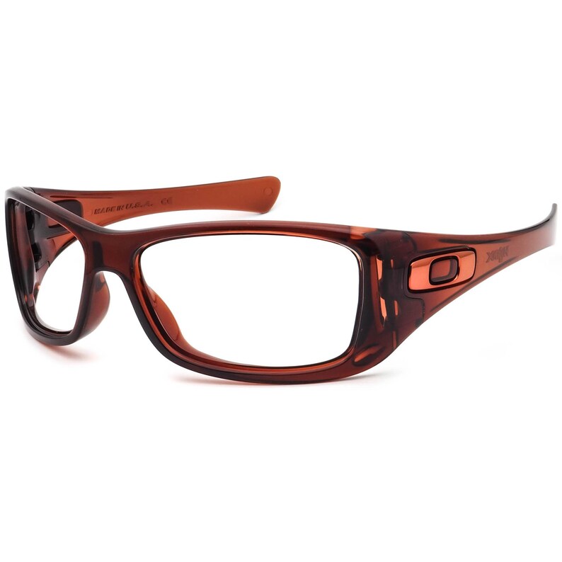 Oakley Men's Sunglasses Frame Only 03-485 Hijinx Transparent Rust Square USA 64 mm image 3