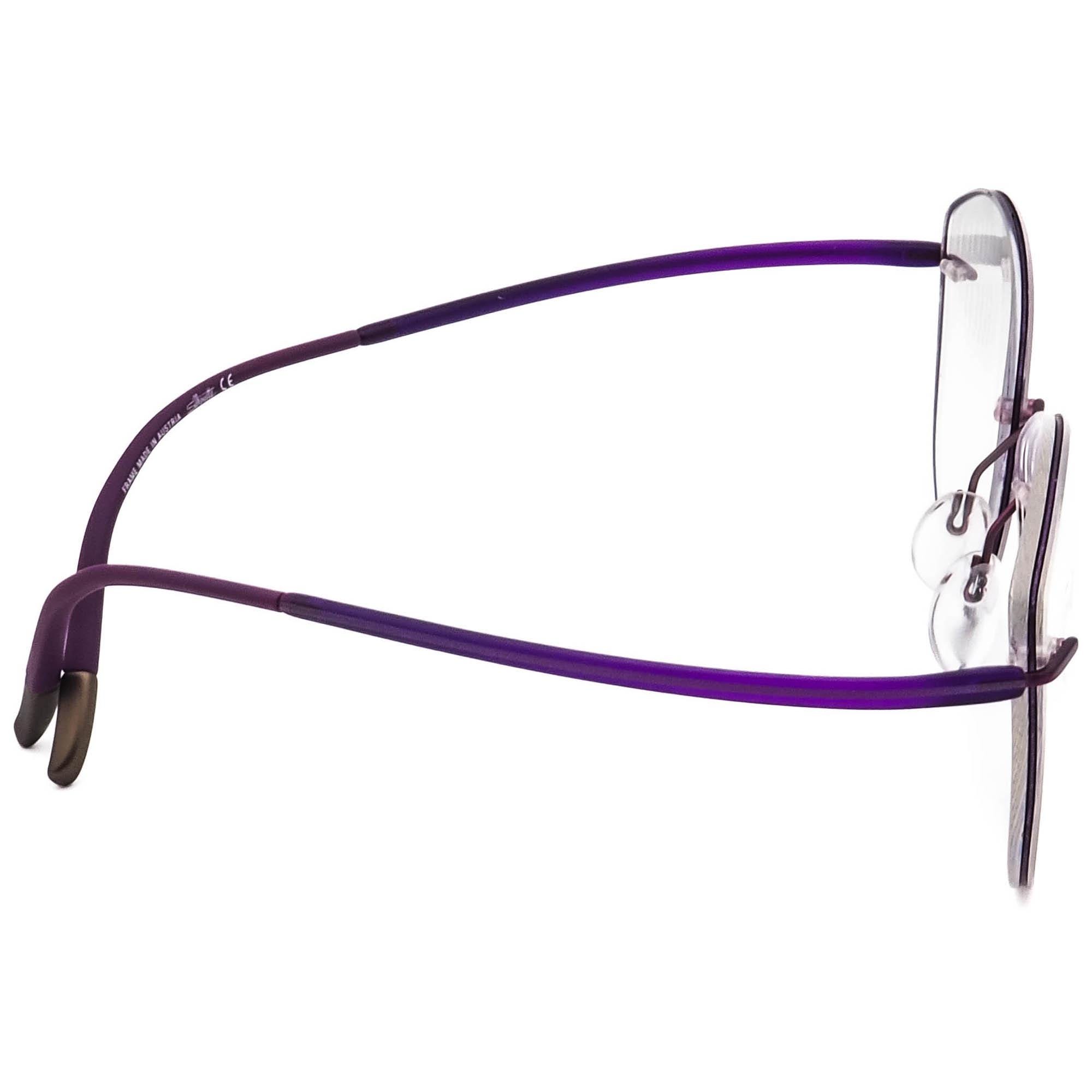 Silhouette Rimless Octagon Eyeglasses Purple Titanium 5523 70 4140 52 17 145 Silhouette Eyeglasses 5553 70 3530 Sivista Rose Gold/Purple  main image 4