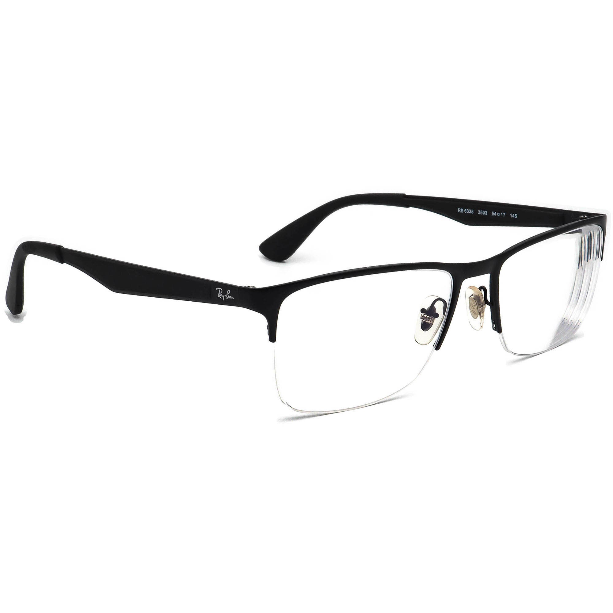 Ray-Ban Eyeglasses RB 6335 2503 Black Half Rim Frame 5417 - Etsy 日本