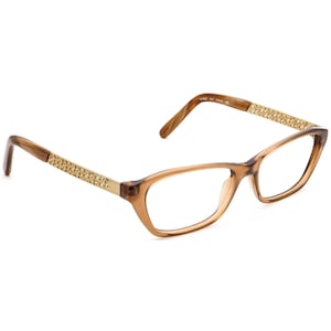 Tory Burch Eyeglasses TY 2058 1517 Transparent Brown & Gold Frame 51[]16 135