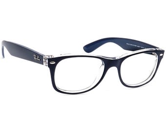 Gafas de sol Ray-Ban RB 2132 New Wayfarer 6053/71 Matte Blue on Clear Square Italy 52 mm (solo montura)