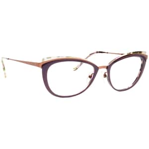 Gafas de vista Jean Lafont Brigitte 7087 para mujer, montura ojo de gato, color morado/marrón, Francia, 52[]18 134