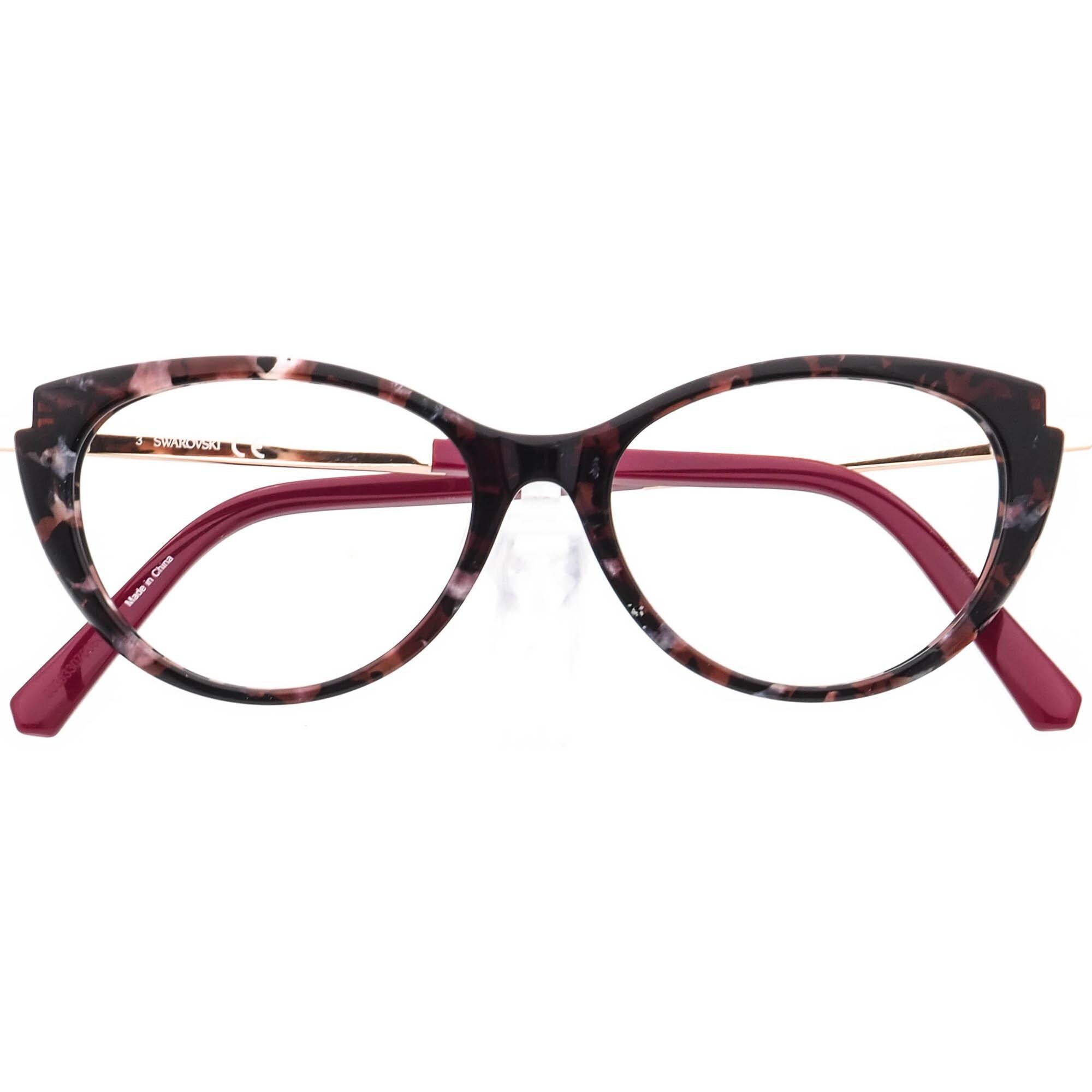 Swarovski Eyeglasses SK 5413 055 Havana/Purple Crystals Cat Eye Frame 5116 145 Swarovski SK5413 055 Purple Havana Cat Eye Plastic  main image 2