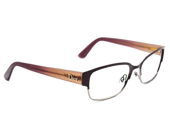 Christian Dior Eyeglasses CD3767 Dark Purple Browline Frame  display picture 1