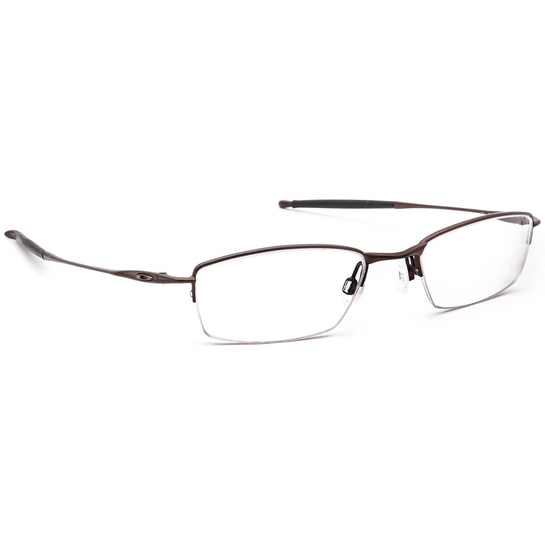 Oakley Men's Eyeglasses Jackknife 4.0 Polished Brown Half Rim Metal ...