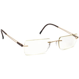 Lunettes de vue Silhouette 7661 20 6052 Titan Or/Marron Sans monture Autriche 52[]19 140