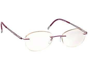 Silhouette Women's Eyeglasses 5521 70 4040 Titan Purple Rimless Frame Austria 48[]17 135