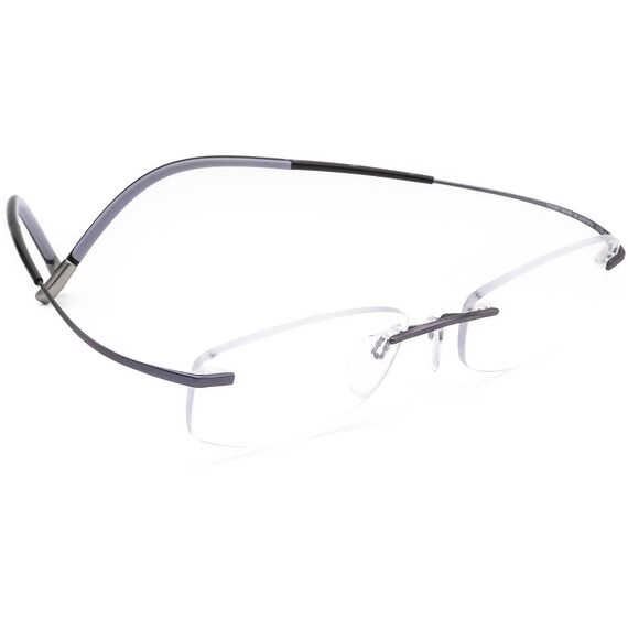 Silhouette Eyeglasses 6639 6057 Titan Purple Rimless Frame  display picture 1