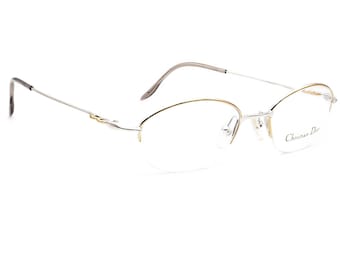 Christian Dior Eyeglasses CD 3549 24Z Silver&Gold Half Rim Austria 49[]19 135