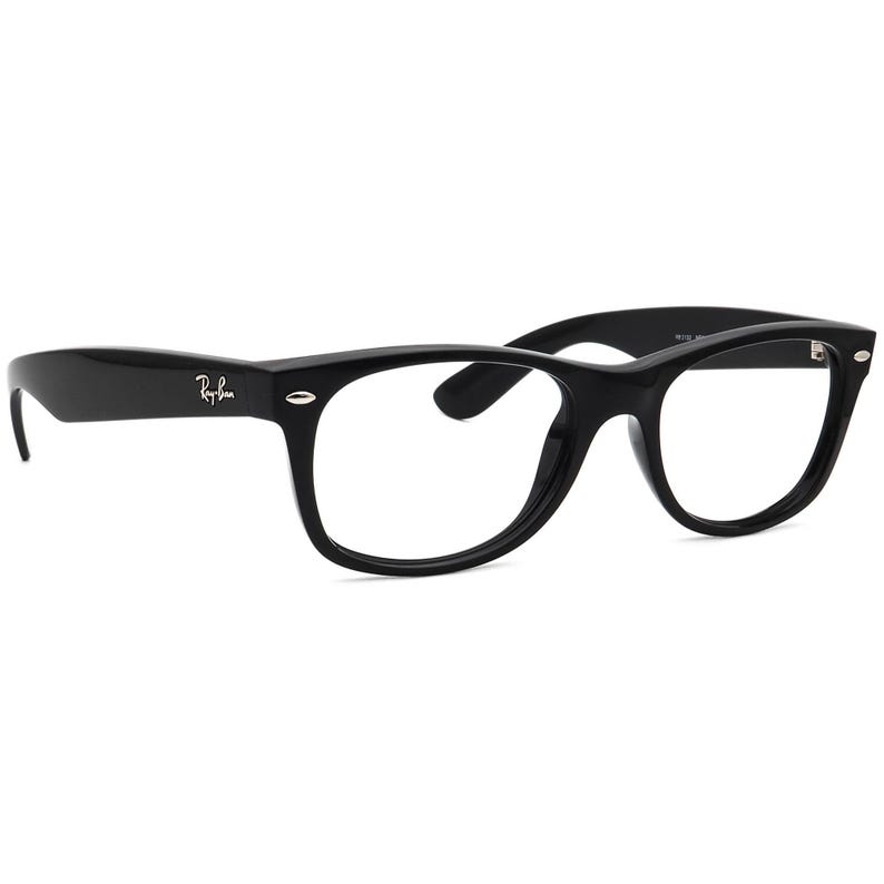 Ray-Ban Sunglasses Frame Only RB 2132 New Wayfarer 901 Polished Black Square Italy 52 mm image 1