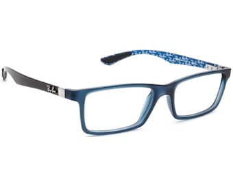 Ray-Ban Men's Eyeglasses RB 8901 5262 Carbon Fiber Matte Blue & Exposed Carbon Fiber Rectangular Frame 53[]17 145