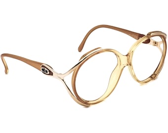 Christian Dior Vintage Eyeglasses 2189 10 Amber/Gold Round Austria 55[]13 135