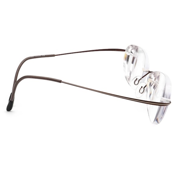 Silhouette Eyeglasses 6576 6082 Titan Brown&White… - image 7