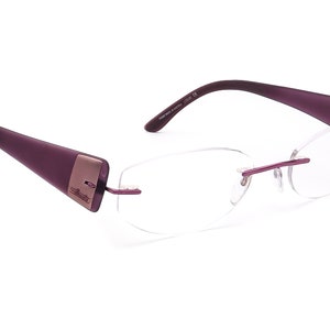 Silhouette Eyeglasses 7599 40 6056 Purple Rimless Frame Austria 51[]19 140