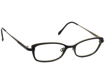 Bevel Women's Eyeglasses 8602 Eye Fone BKHG Black on Green Semi Cat Eye Metal Frame Japan 48[]17 135