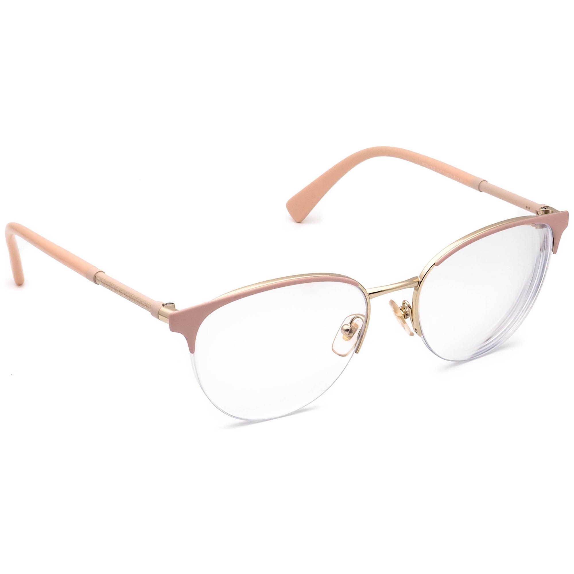 Versace Eyeglasses MOD.1247 1407 Matte Pink/gold Half Rim Frame