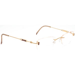 Daniel Swarovski Eyeglasses S117 20 6051 23KT GP Gold Rimless Austria 48[]20 130