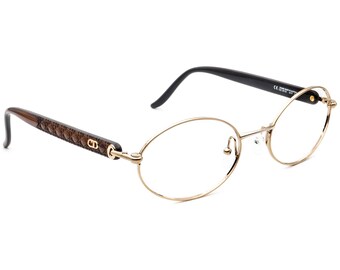 Christian Dior 3782 Brown Gold Metal Oval Eyeglasses 54-16  display picture 3