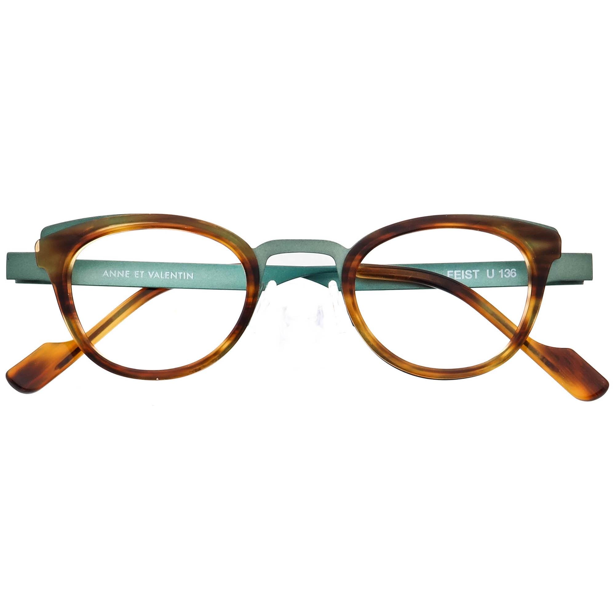 Anne Et Valentin Women's Eyeglasses Feist U 136 Havana/green Semi