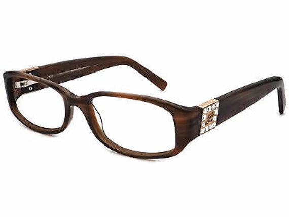 Swarovski Elements Women's Eyeglasses Brown Recta… - image 3