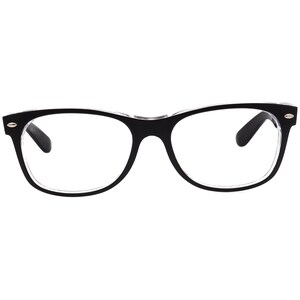Gafas de sol Ray-Ban RB 2132 New Wayfarer 6052 Matte Black on Clear Square Italy 55 mm (solo montura) imagen 2