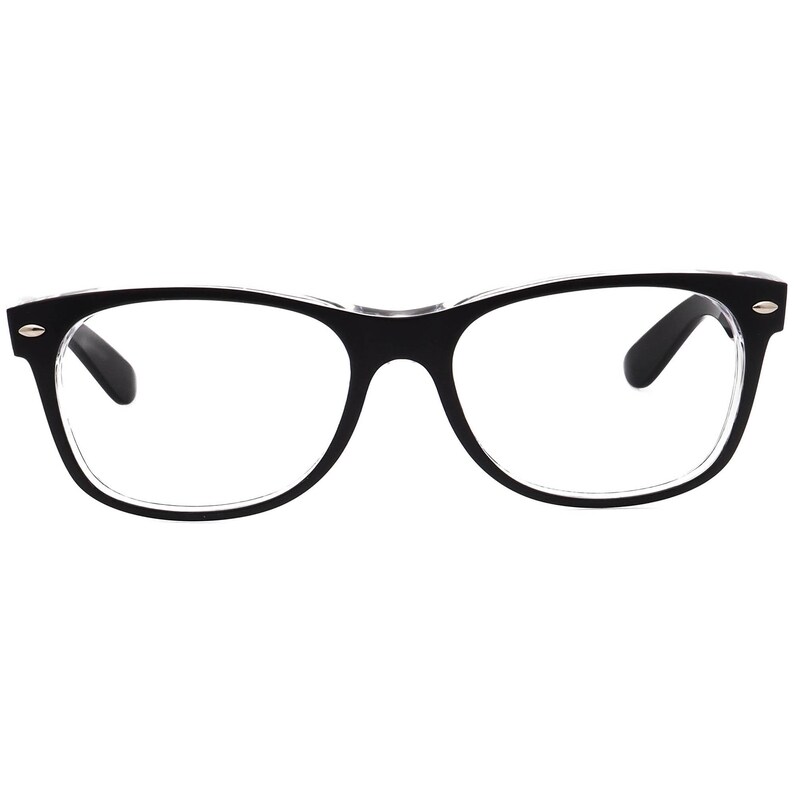 Gafas de sol Ray-Ban RB 2132 New Wayfarer 6052 Matte Black on Clear Square Italy 55 mm (solo montura) imagen 2