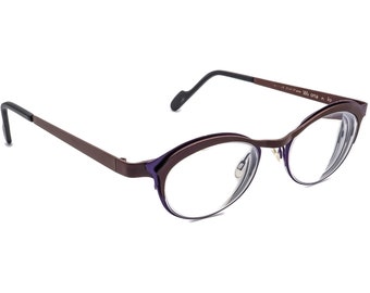Anne Et Valentin Eyeglasses Winona Brown&Purple Oval Metal France 46[]16 135