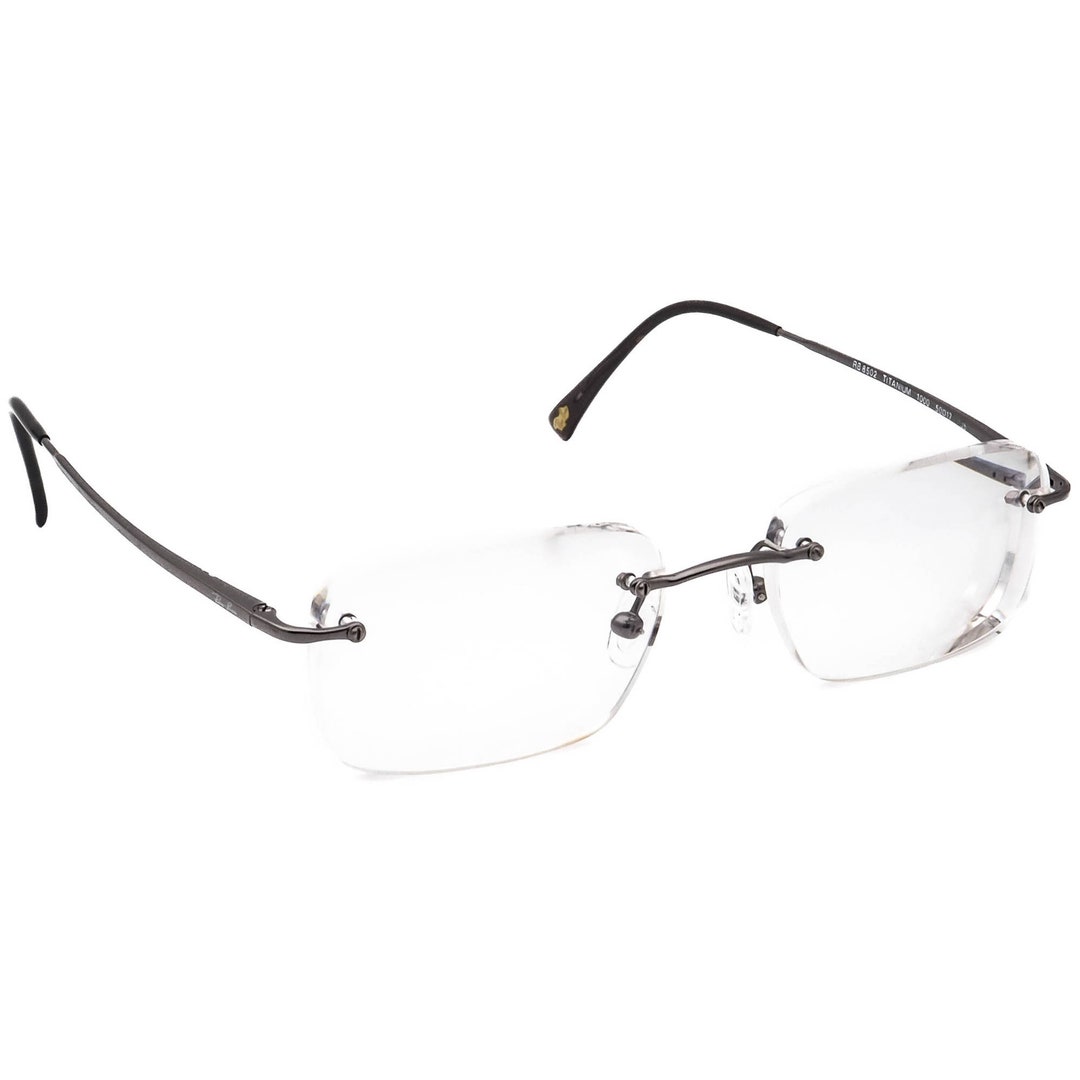 Ray-ban Men's Eyeglasses RB 8502 1000 Titanium Gunmetal Rimless Frame ...