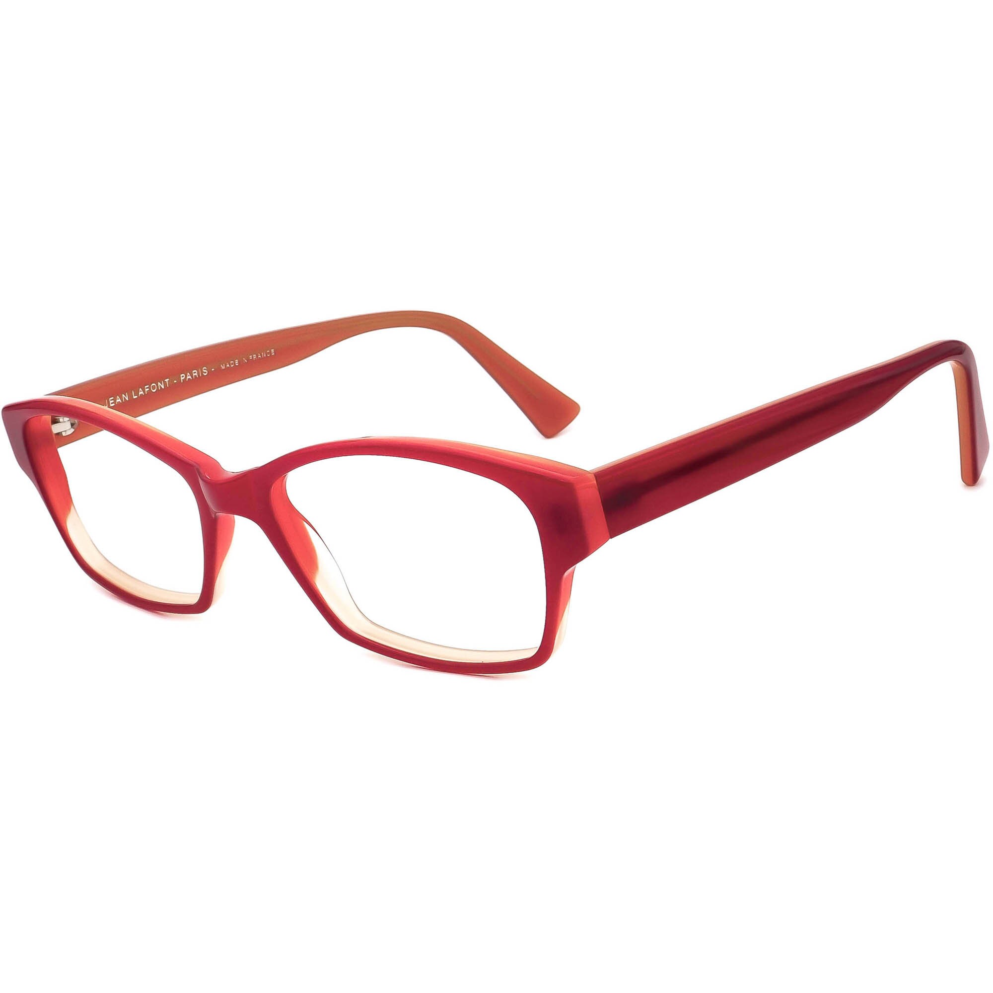 Jean Lafont Eyeglasses Lin 6023 Red/orange Rectangular Frame 