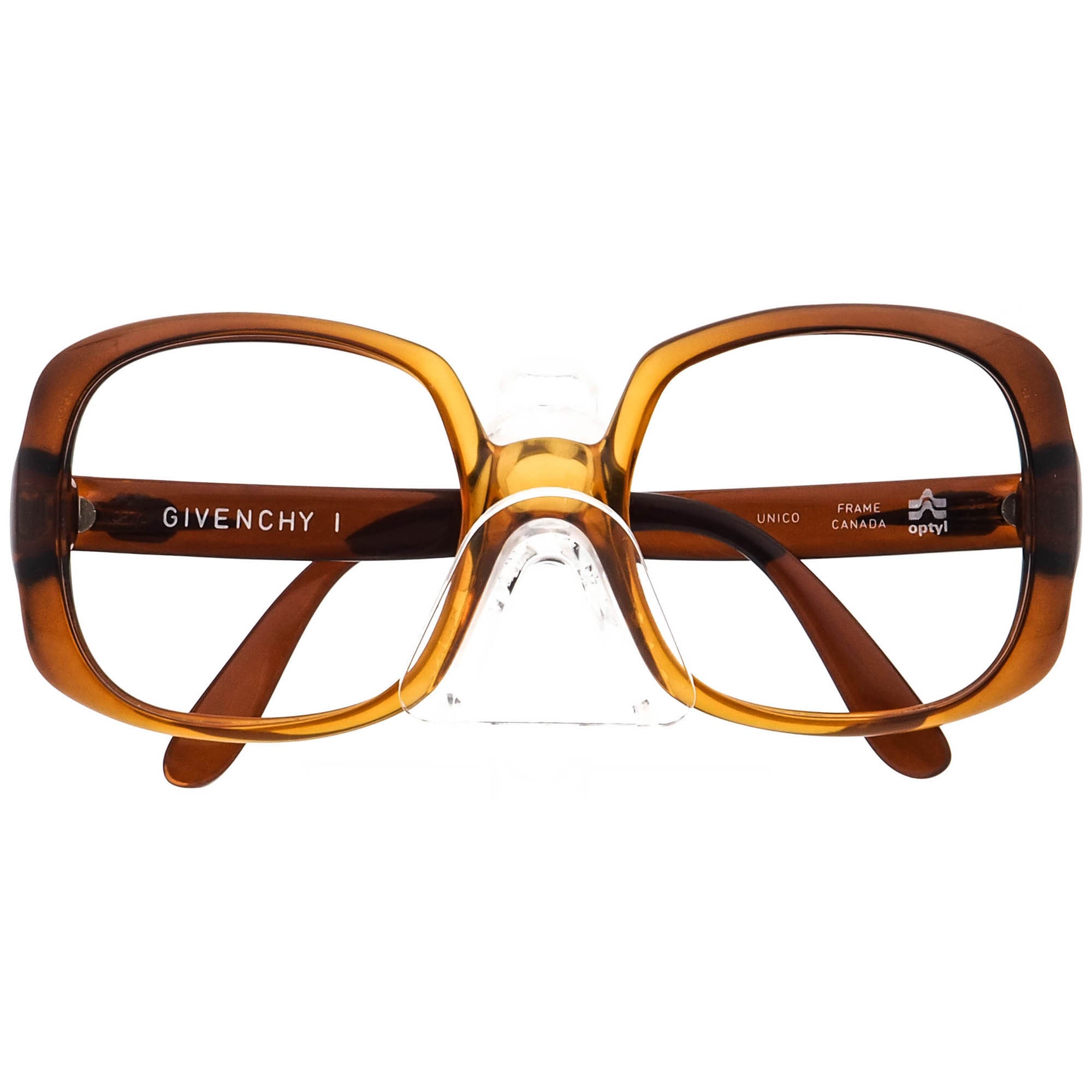 Givenchy I Vintage Eyeglasses Unico Brown Fade Square Frame