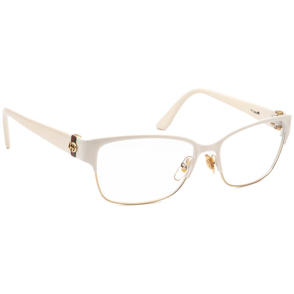 Gucci Women's Eyeglasses GG 4238 WQC White/Gold Butterfly Frame Italy 53[]15 135
