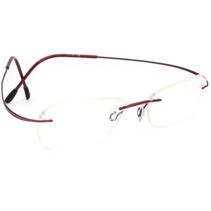 Silhouette Eyeglasses 7511 40 6084 Burgundy Rimless Metal Austria 51[]19 140